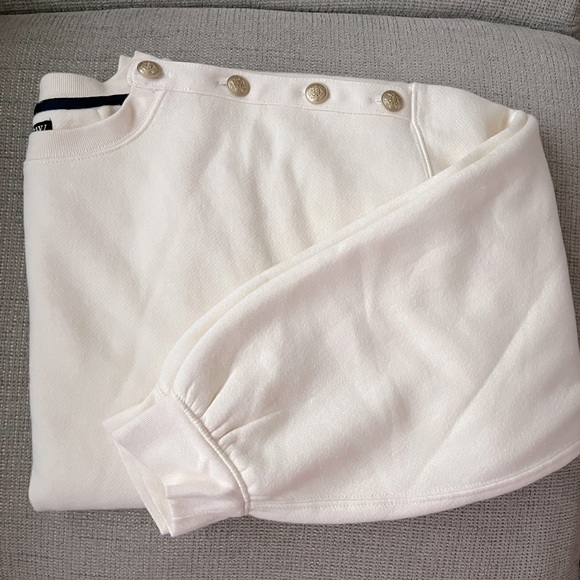 J. Crew Heritage Fleece Sweatshirt with Buttons - Picture 3 of 4